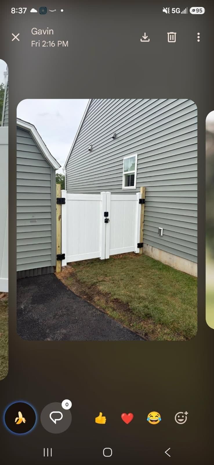 Project Vinyl Double Gate Install and Driveway Pressure Wash image