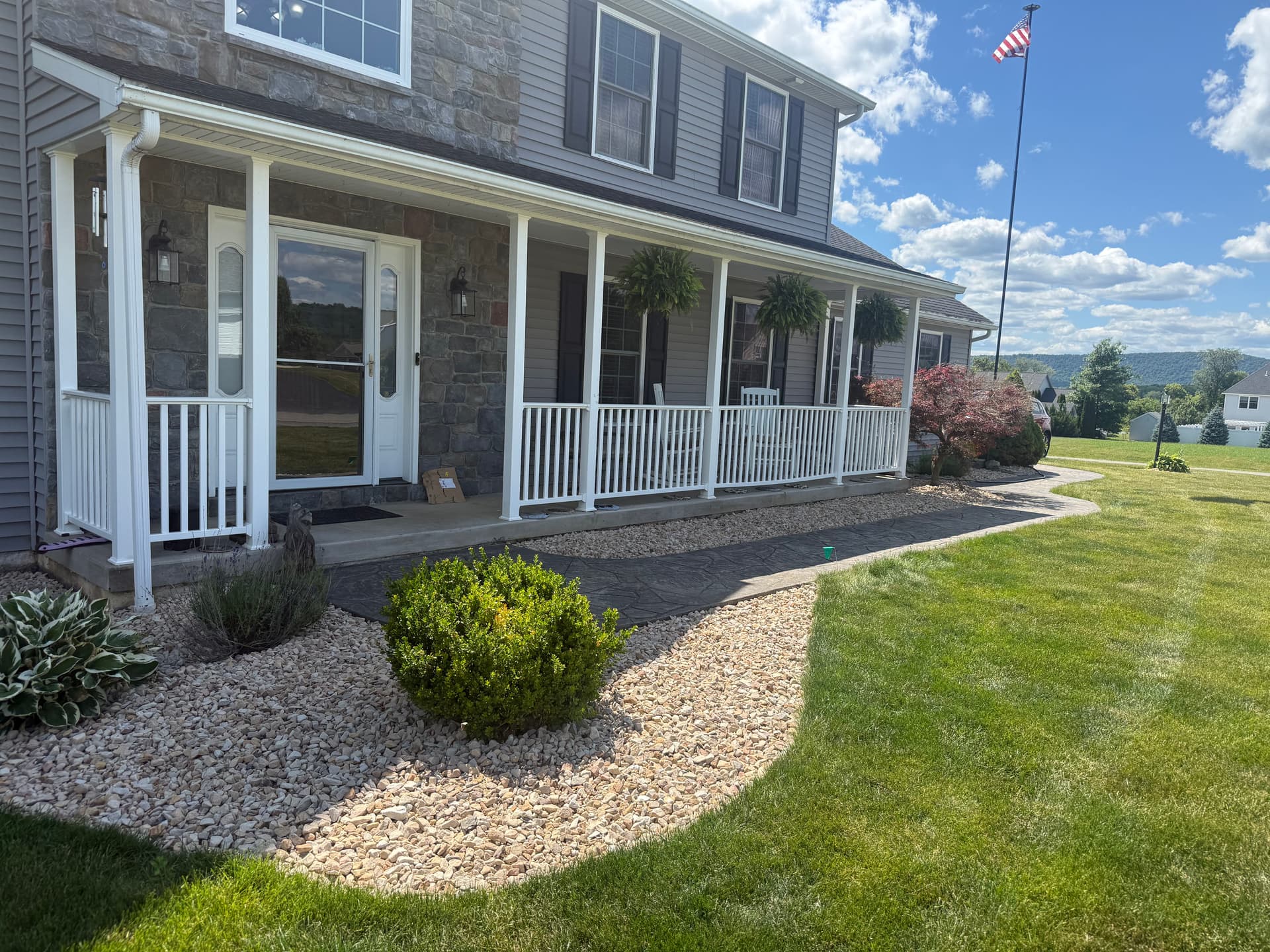 Gallery photos for Full Yard Overhaul - Stone Beds, New Plants, Concrete Slab and Lawn Restoration: Image #8