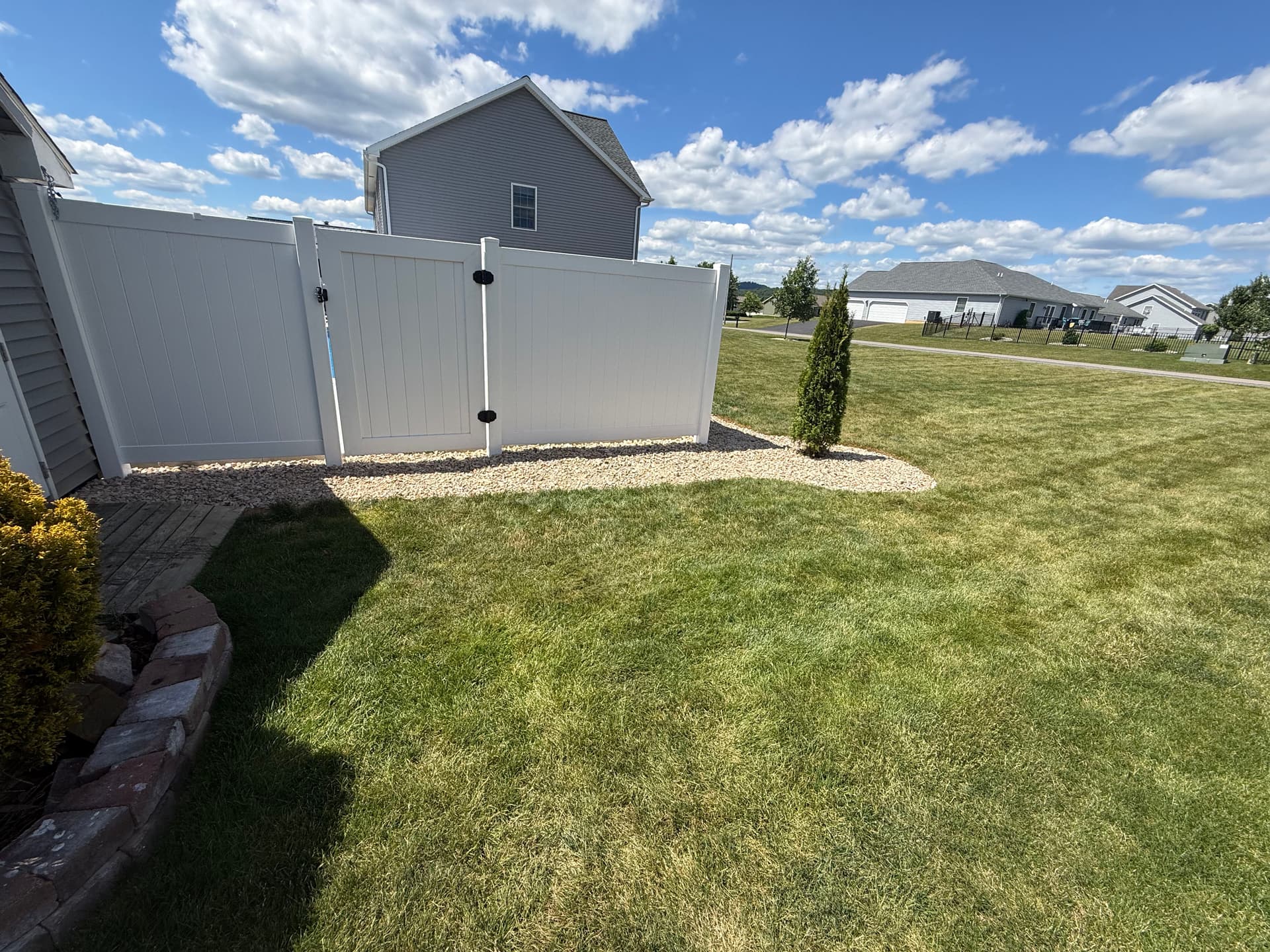 Gallery photos for Full Yard Overhaul - Stone Beds, New Plants, Concrete Slab and Lawn Restoration: Image #5